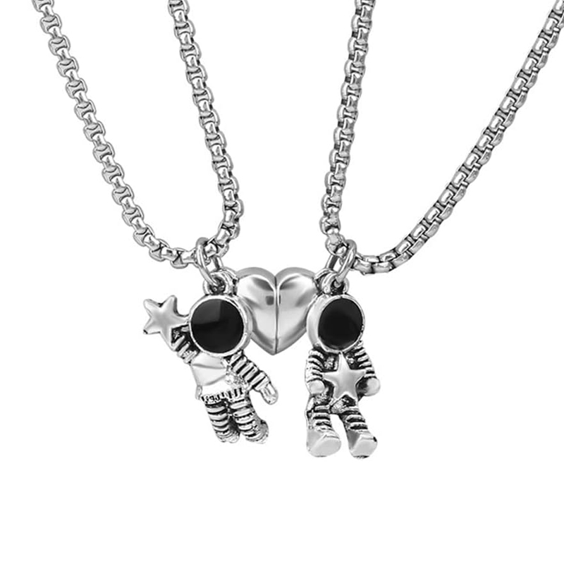 Magnetic Couple Matching Necklaces - 2 pezzi Astronomia Astronauta Corrispondenza Coppia
