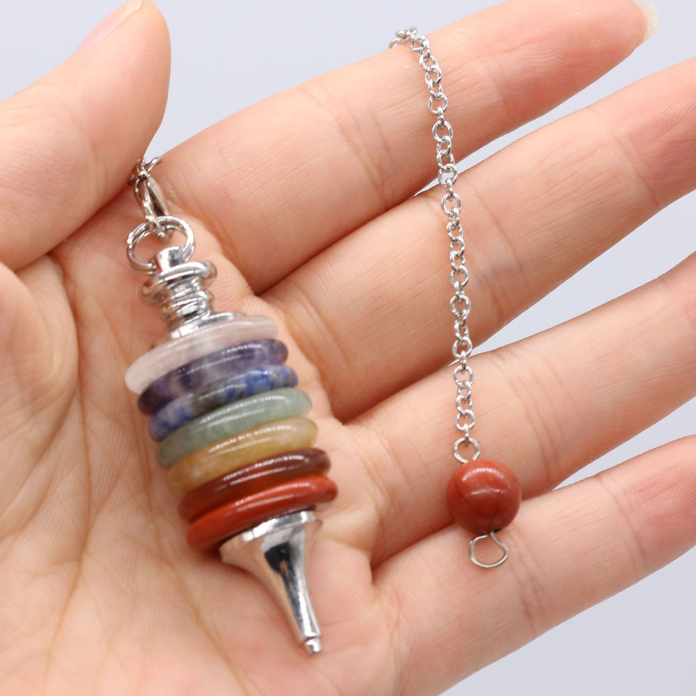 Crystal Pendant Necklace Natural Stone - Pietra naturale Chakra Pendolo Radiestesia Dowsing