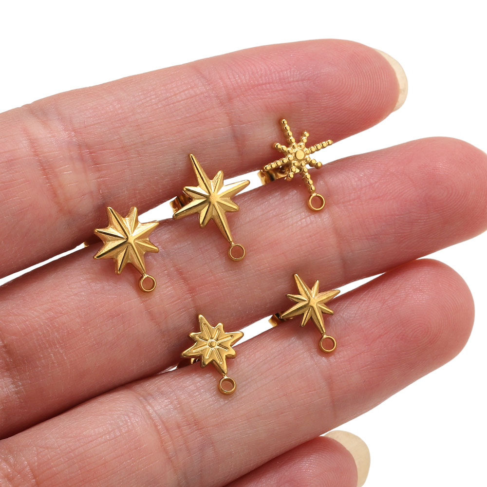 Body Jewelry - 6 pz. Orecchini a Stella in