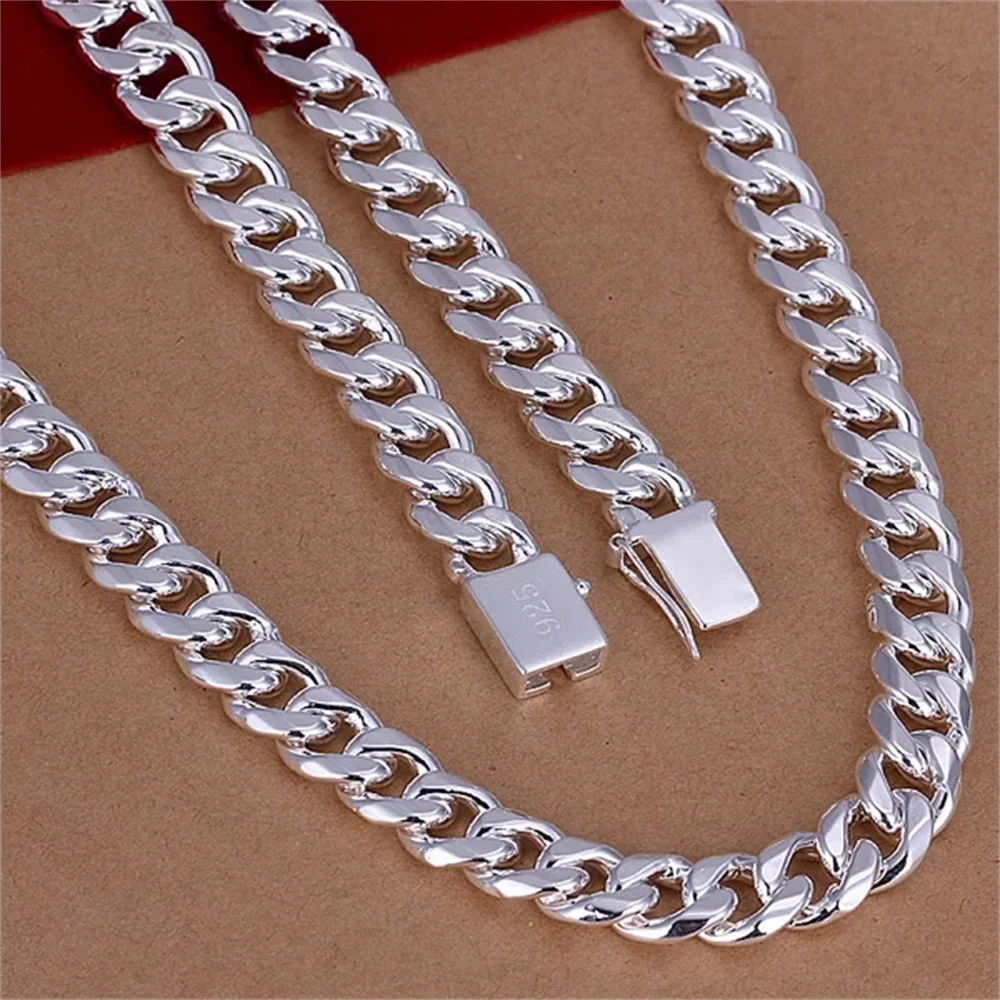 925 Sterling Silver Chain Necklace Men - 20-24 pollici 925 Sterling Silver Classic