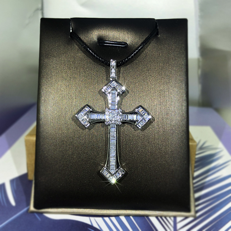 925 Sterling Silver Chain Necklace Men - Argento Sterling 925 Fine zircone bianco