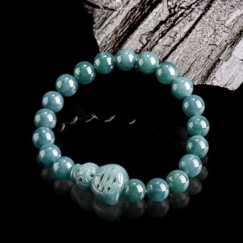 Bracelets - Bracciale con zucca di giadeite Myanmar,