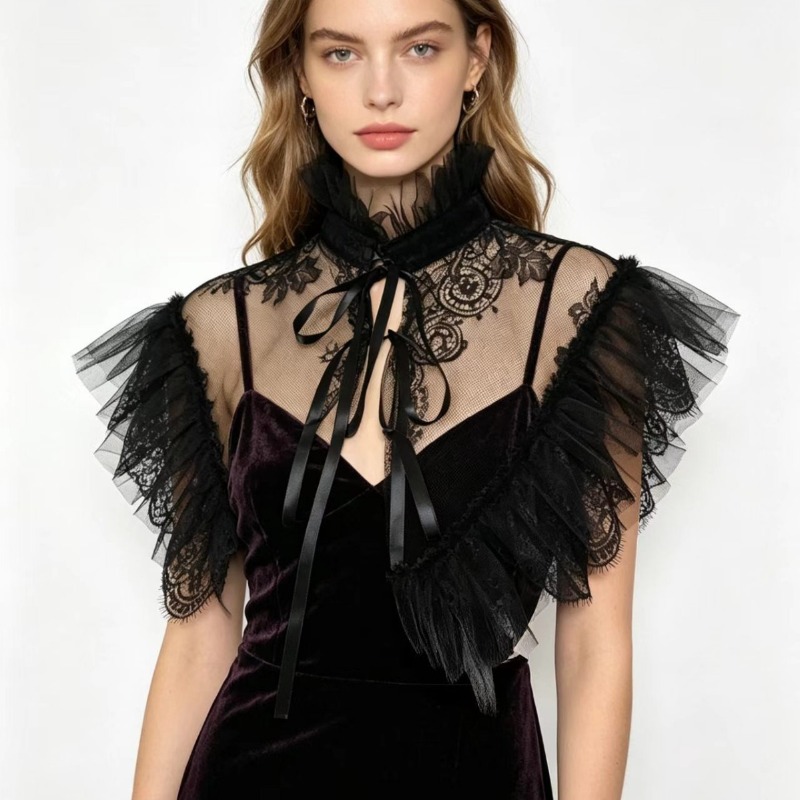 Necklaces - Colletto Finto in Pizzo e Tulle