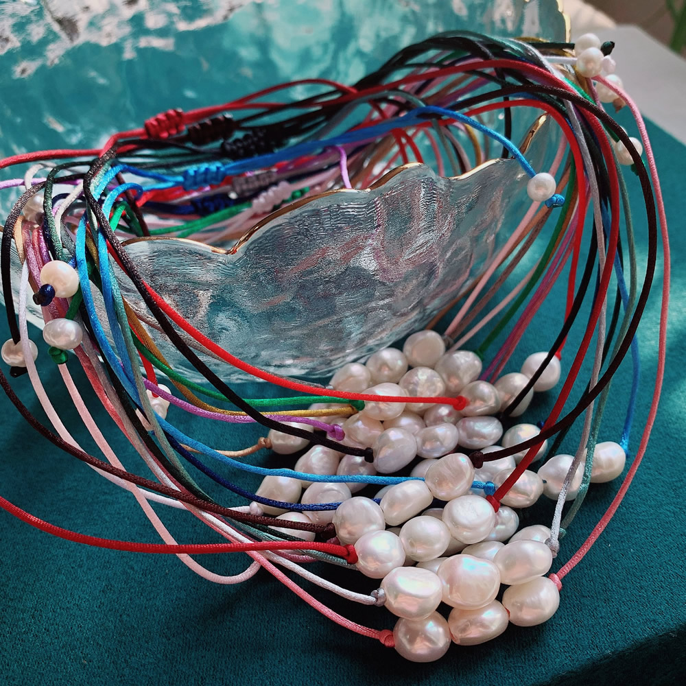 Pearl Choker Necklace Vintage - Collana con ciondolo di perle barocche