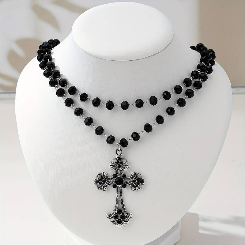Layered Pendant Necklace Aesthetic - Collana a strati Y2K Grunge Gothic