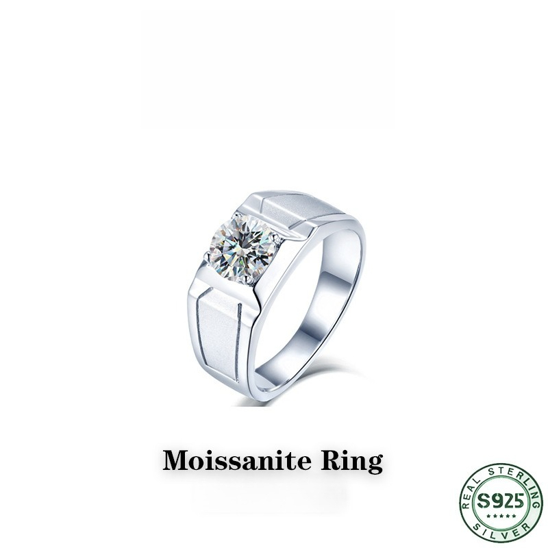 Anello in argento sterling 925 - Moissanite Engagement Ring 1 Carat recensione e prezzo