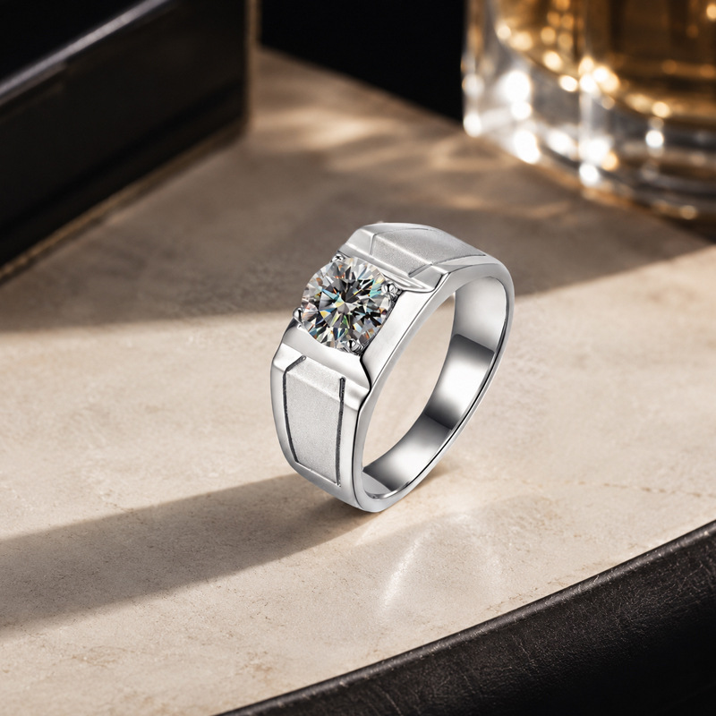 Anello in argento sterling 925 - Moissanite Engagement Ring 1 Carat recensione e prezzo