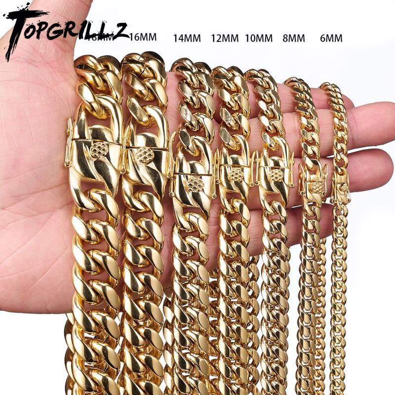 TOPGRILLZ Acciaio Inossidabile - Cuban Link Chain 12Mm recensione e prezzo