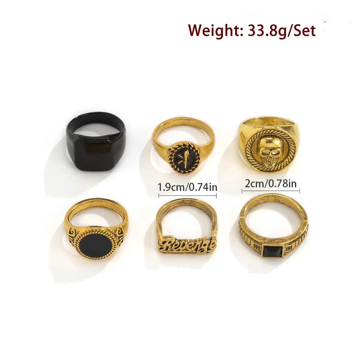 6 pz/set Goth Vintage Skeleton - Vintage Punk Knuckle Rings Set recensione e prezzo