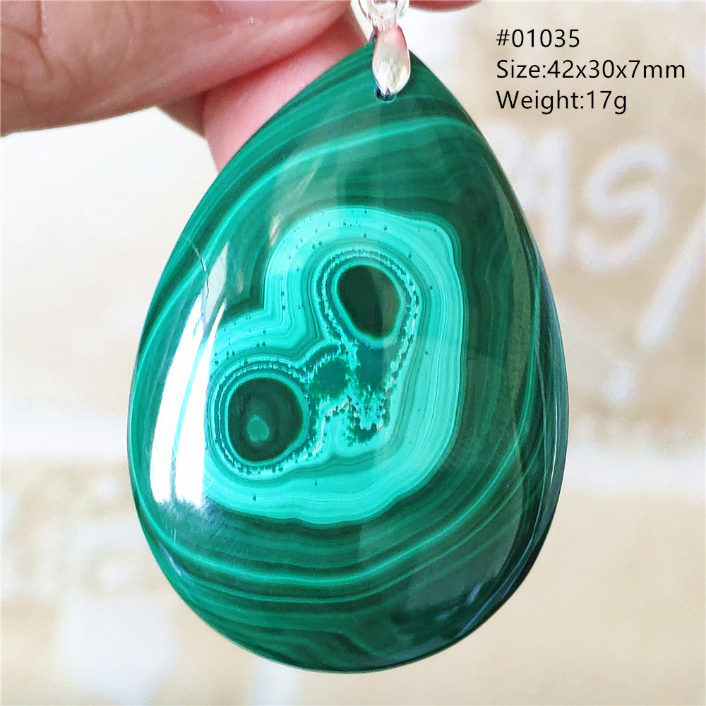 Naturale verde Malachite criso - 925 Sterling Silver Chain Necklace Men recensione e prezzo
