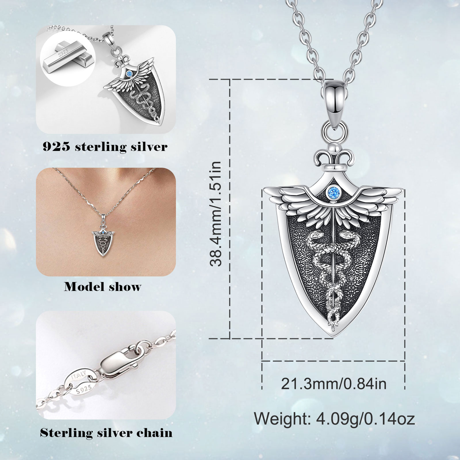 Eudora originale 925 Sterling  - 925 Sterling Silver Chain Necklace Men recensione e prezzo