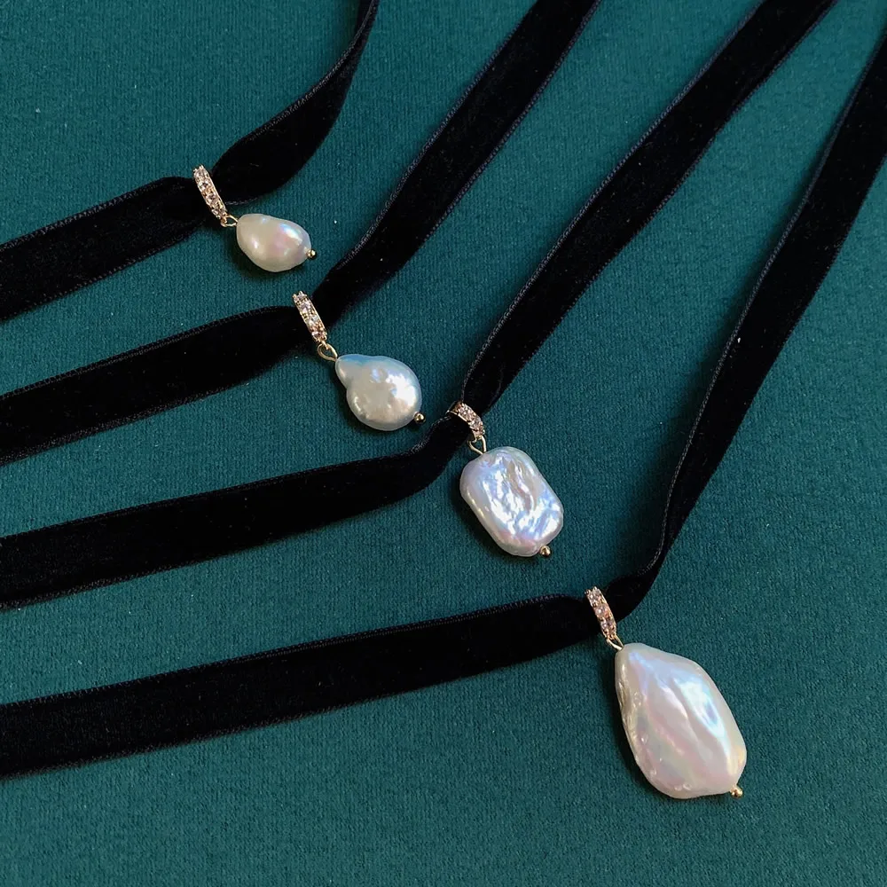 Girocollo in nastro di velluto - Pearl Choker Necklace Vintage recensione e prezzo