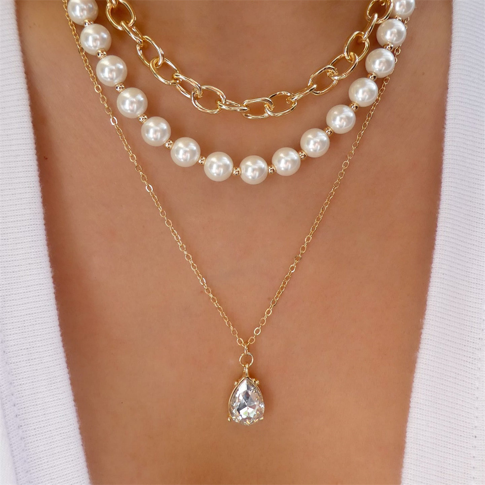 Collana multistrato di cristal - Pearl Choker Necklace Vintage recensione e prezzo