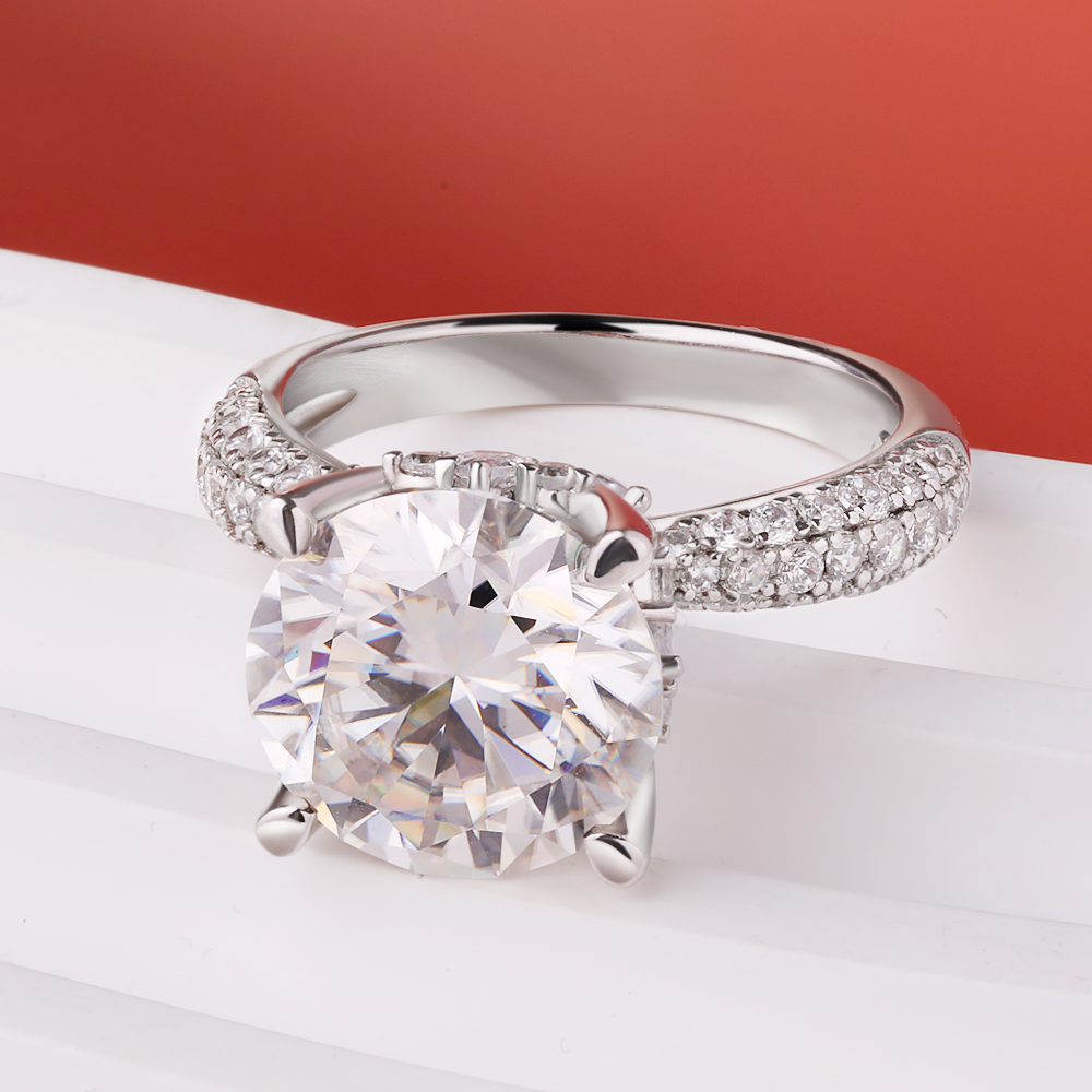 BXINY D Colore 5CT Anelli Mois - Moissanite Engagement Ring 1 Carat recensione e prezzo