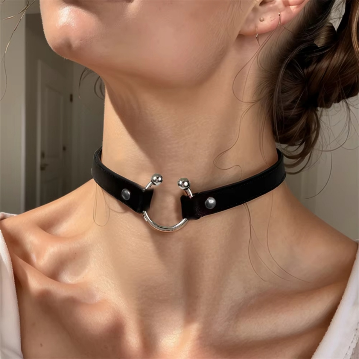 Collana Girocollo Punk in Pell - Goth Punk Spike Choker recensione e prezzo