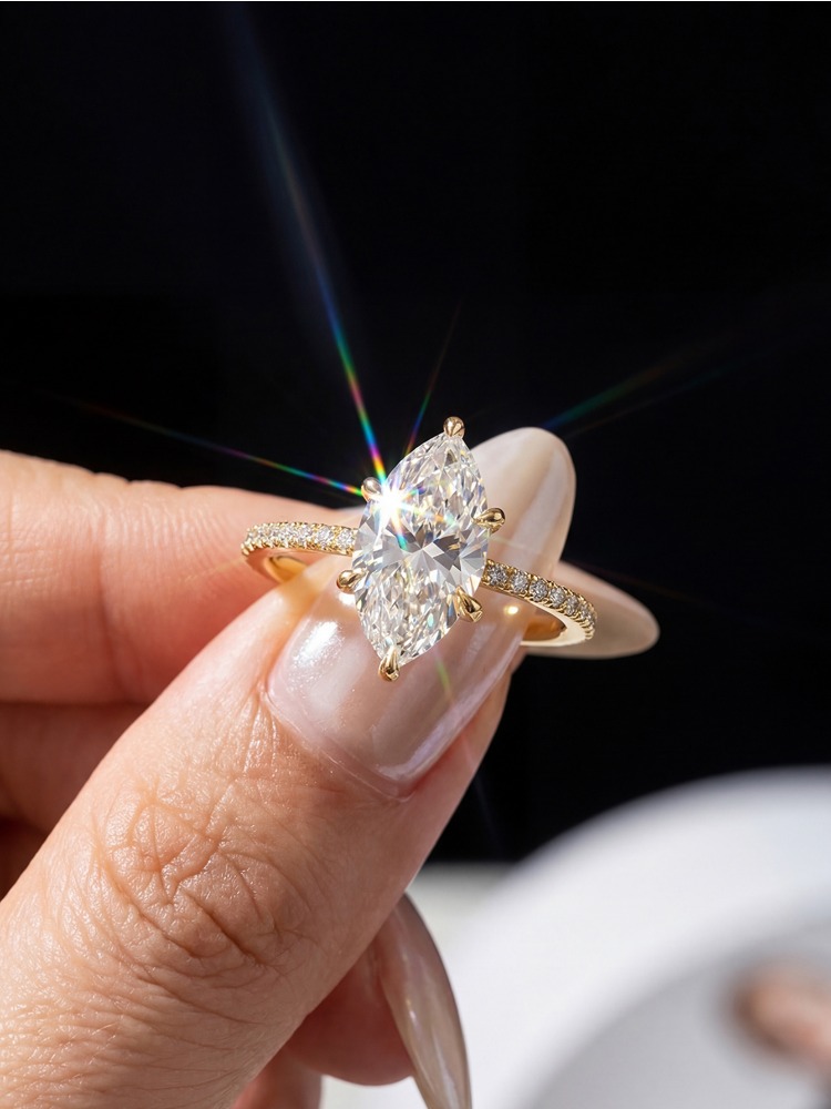 Anello con Diamante Moissanite - Moissanite Engagement Ring 1 Carat recensione e prezzo