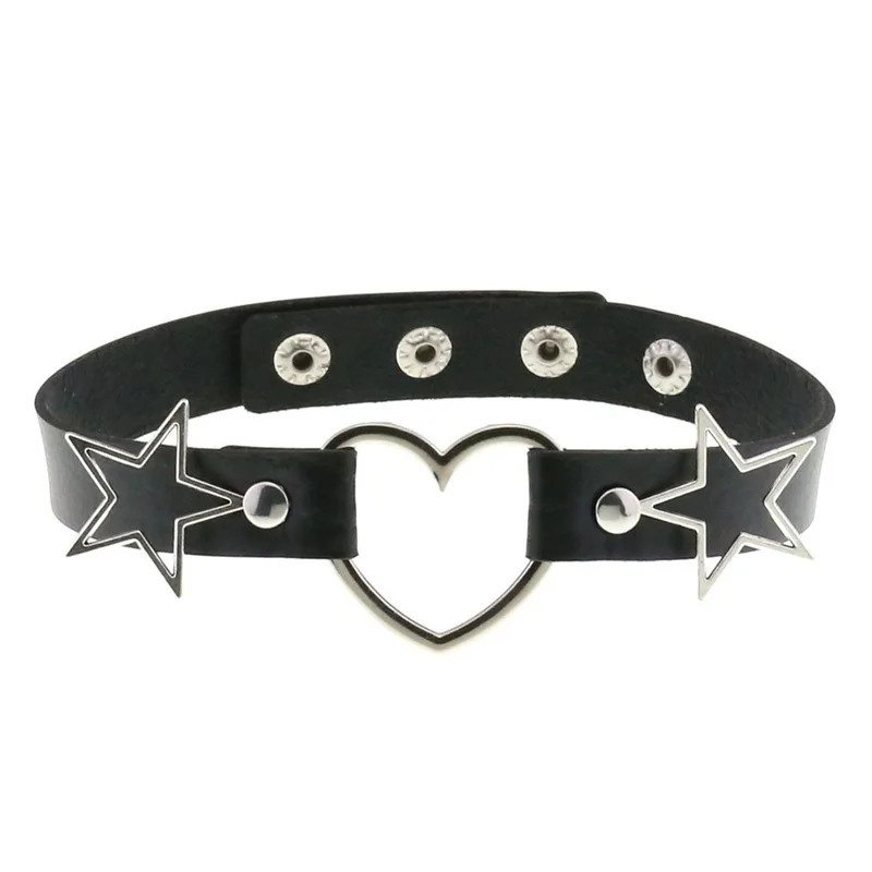 Decopunk Punk PU Pelle Cuore S - Goth Punk Spike Choker recensione e prezzo