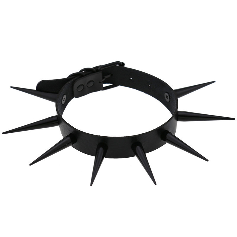 Red Long Spike Choker Punk Col - Goth Punk Spike Choker recensione e prezzo