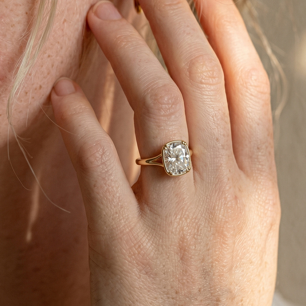 Anello in Argento Sterling S92 - Moissanite Engagement Ring 1 Carat recensione e prezzo