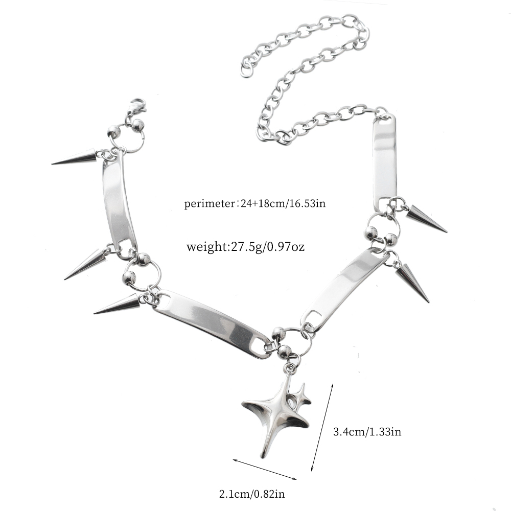Collana Choker Y2K con Stelle  - Goth Punk Spike Choker recensione e prezzo