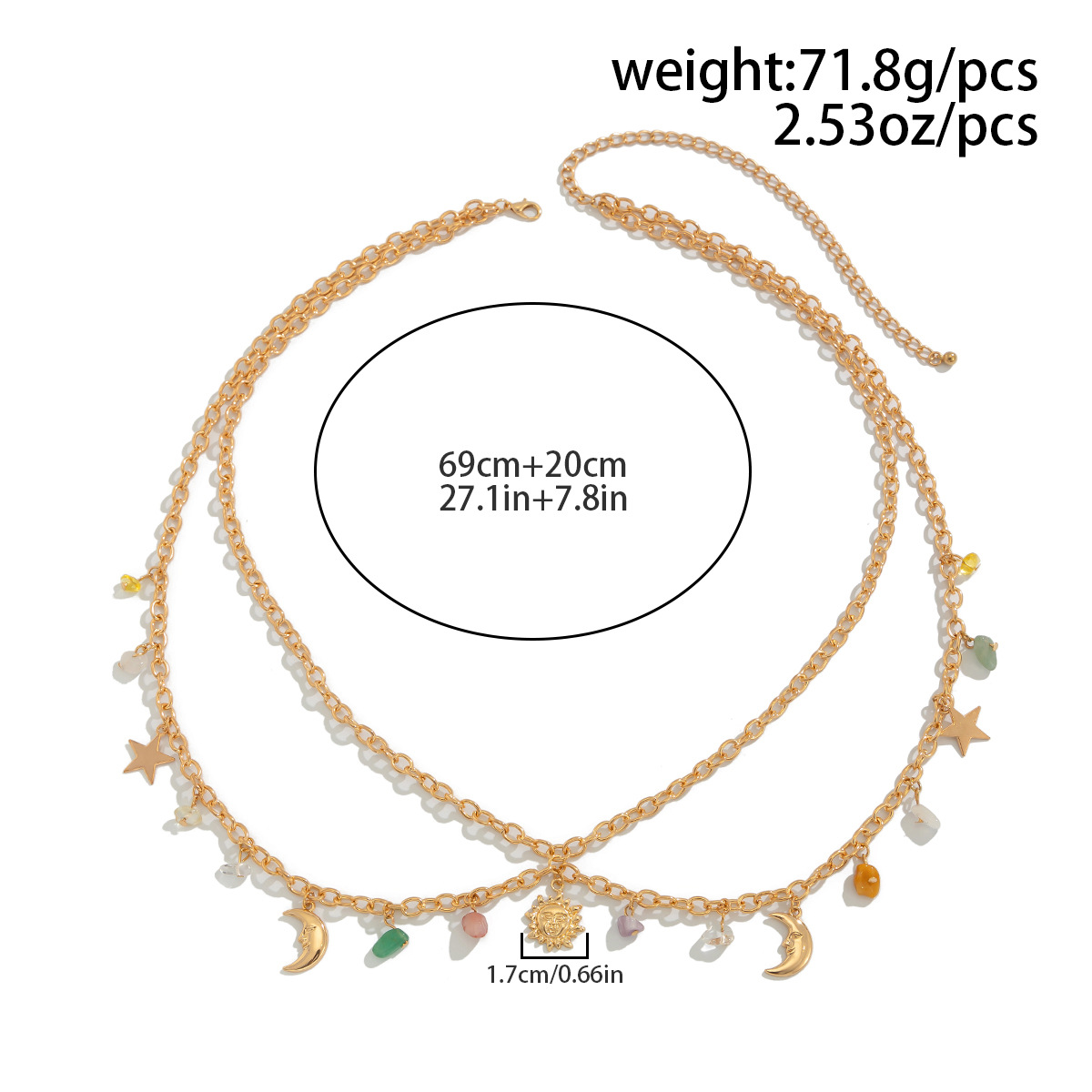 Boho Star Moon Sun Ciondolo Ca - Body Jewelry recensione e prezzo
