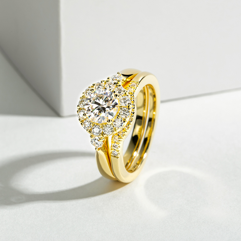 Set di anelli di fidanzamento  - Moissanite Engagement Ring 1 Carat recensione e prezzo