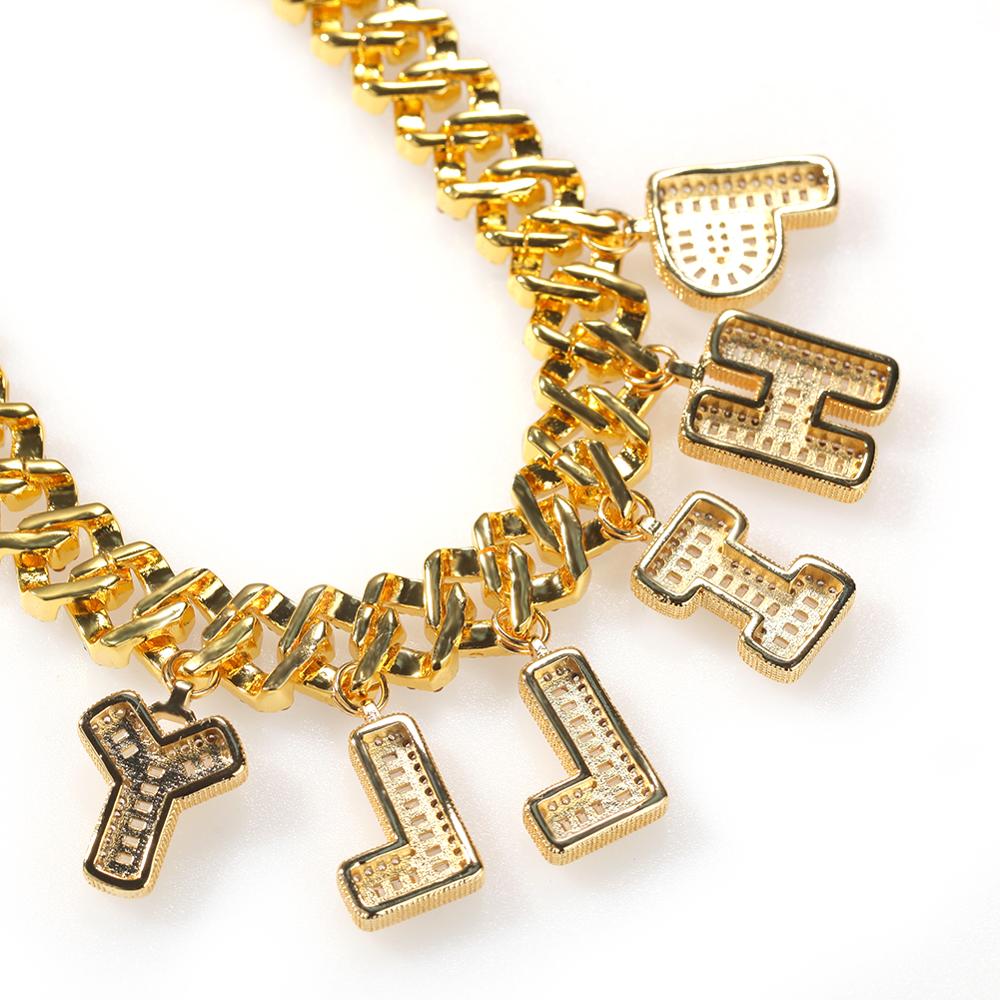 UWIN DIY Baguettecz Letter Nec - Cuban Link Chain 12Mm recensione e prezzo