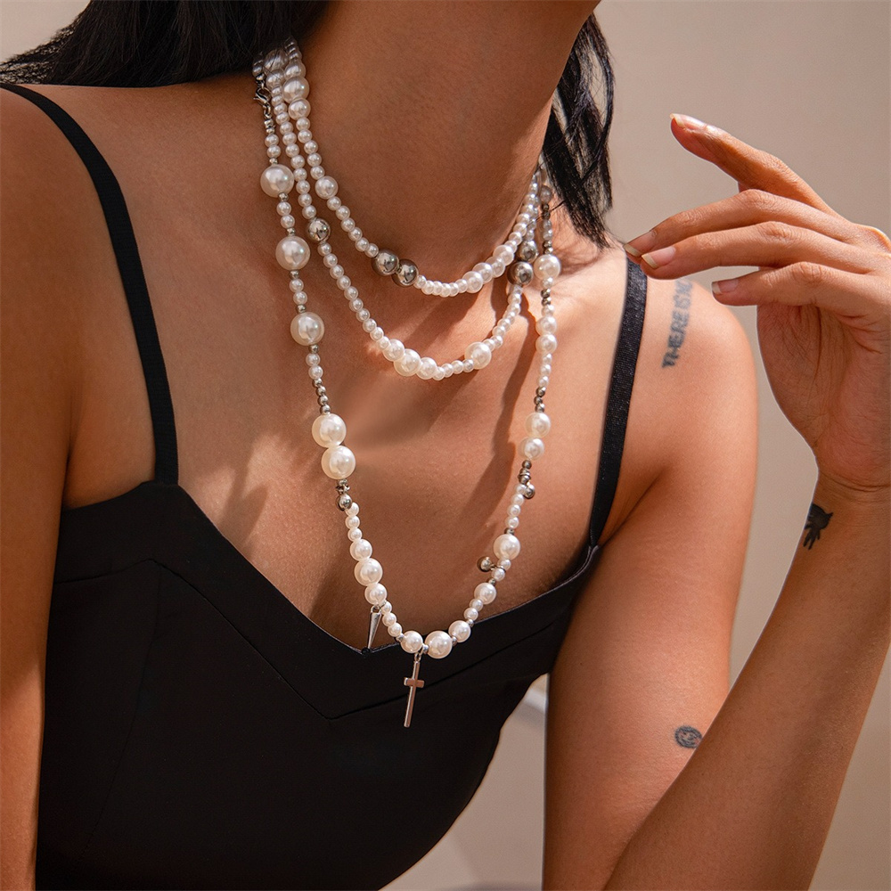 Collana a catena di perle d'im - Layered Pendant Necklace Aesthetic recensione e prezzo