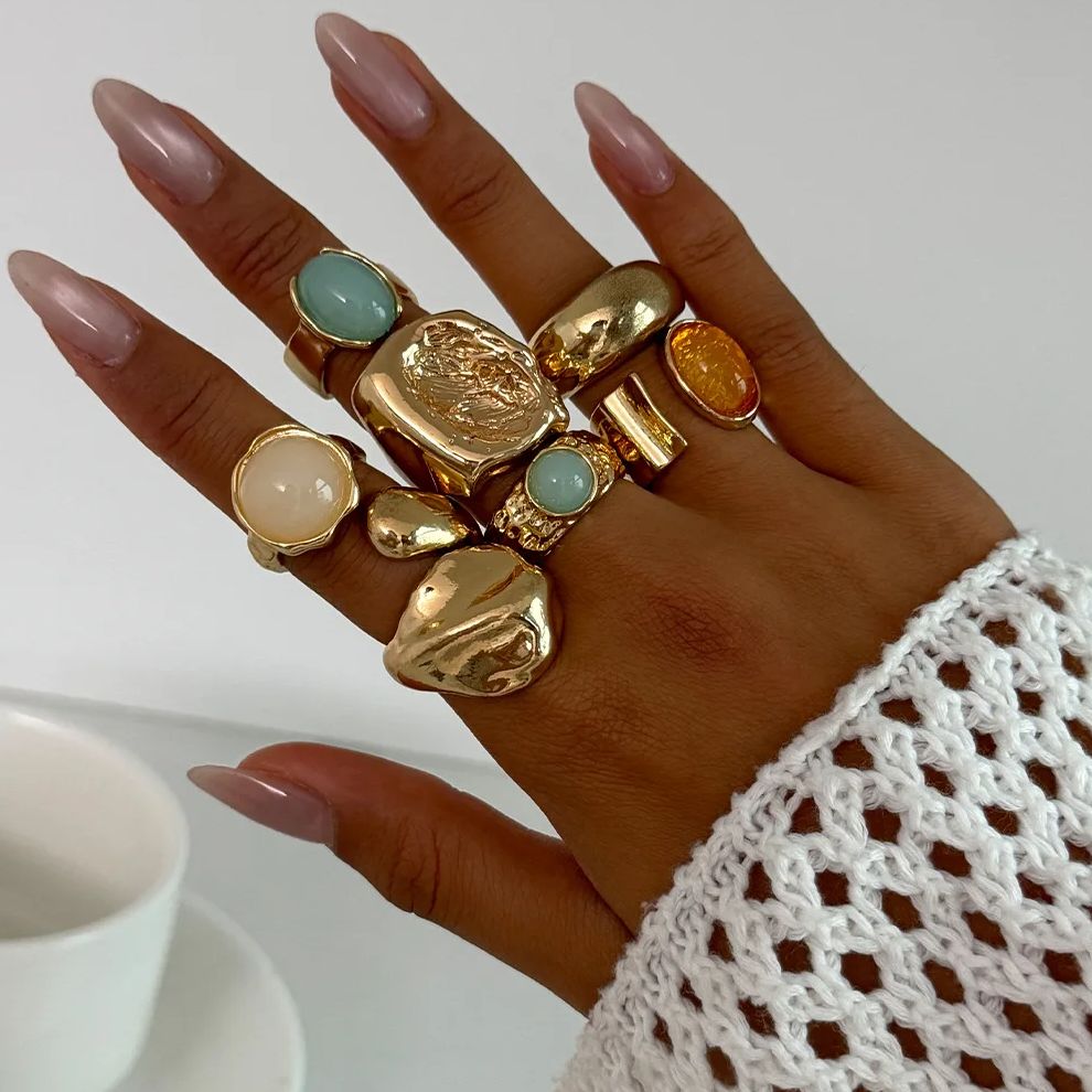 DIEZI 7 pz/set Vintage Multico - Vintage Punk Knuckle Rings Set recensione e prezzo