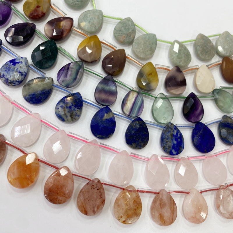 Perline sfaccettate a goccia 1 - Crystal Pendant Necklace Natural Stone recensione e prezzo