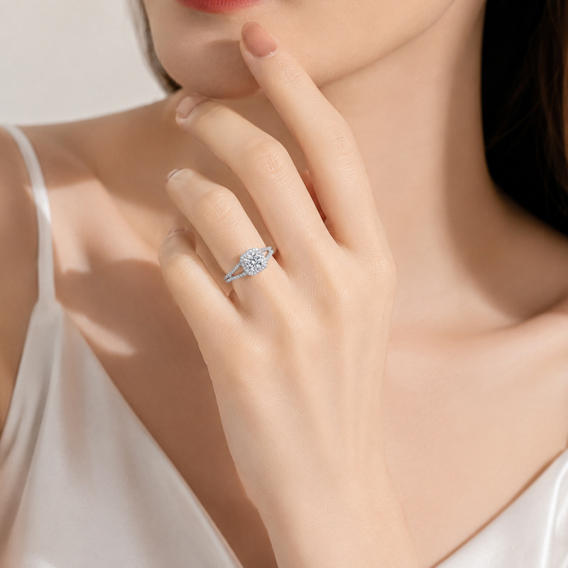 Anello con diamante moissanite - Moissanite Engagement Ring 1 Carat recensione e prezzo