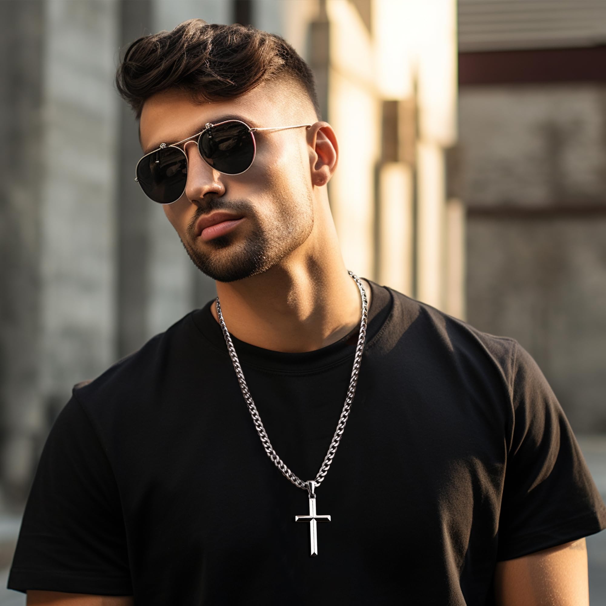 Fansilver Collana con croce in - 925 Sterling Silver Chain Necklace Men recensione e prezzo