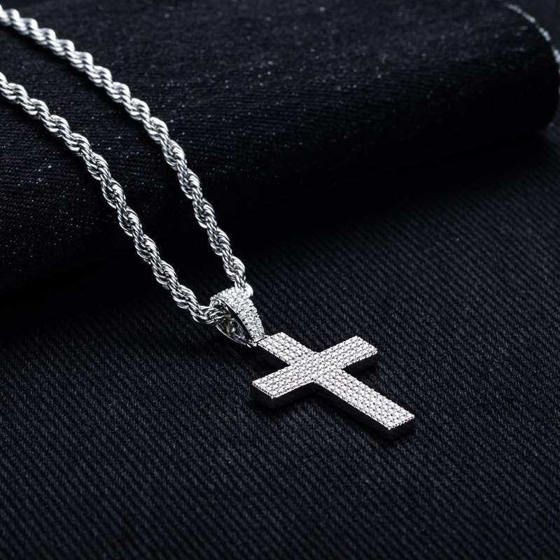 MossanRappr Moissanite Bling C - 925 Sterling Silver Chain Necklace Men recensione e prezzo