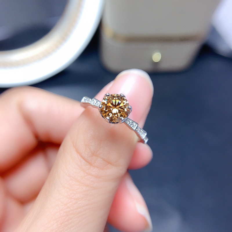 Anello con Morganite e Diamant - Moissanite Engagement Ring 1 Carat recensione e prezzo