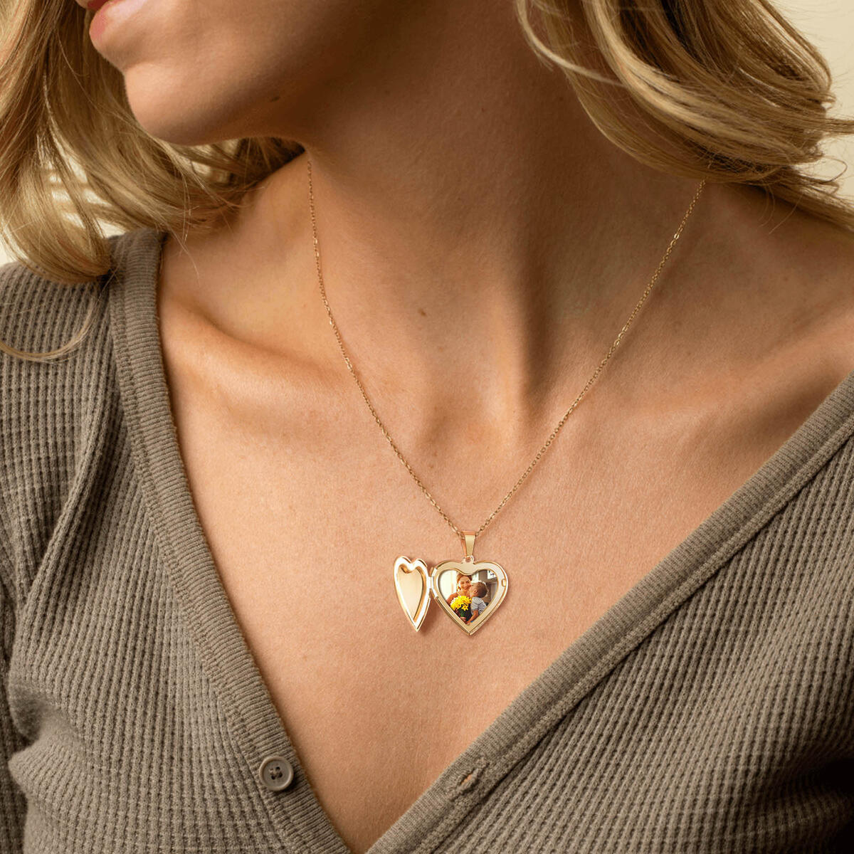 Gioielli in acciaio inossidabi - Heart Locket Necklace Photo recensione e prezzo