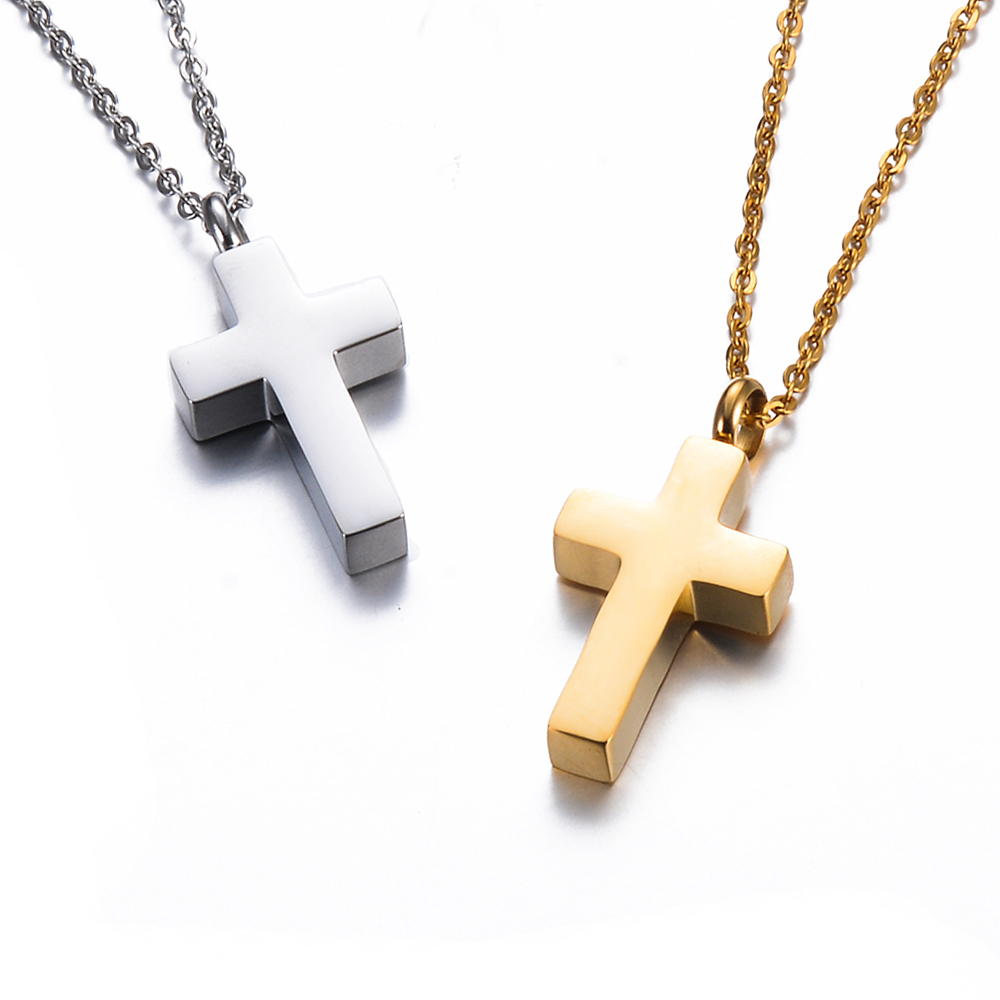 Collana ricordo croce cremazio - Cross Pendant Necklace Gold recensione e prezzo
