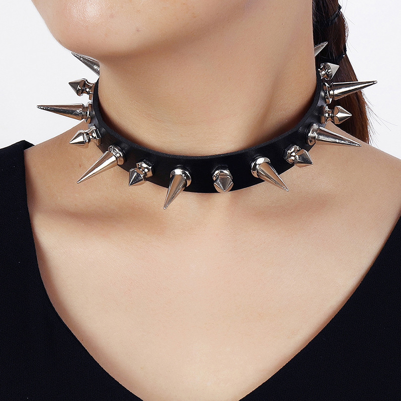 Punk Long Spike Choker collare - Goth Punk Spike Choker recensione e prezzo