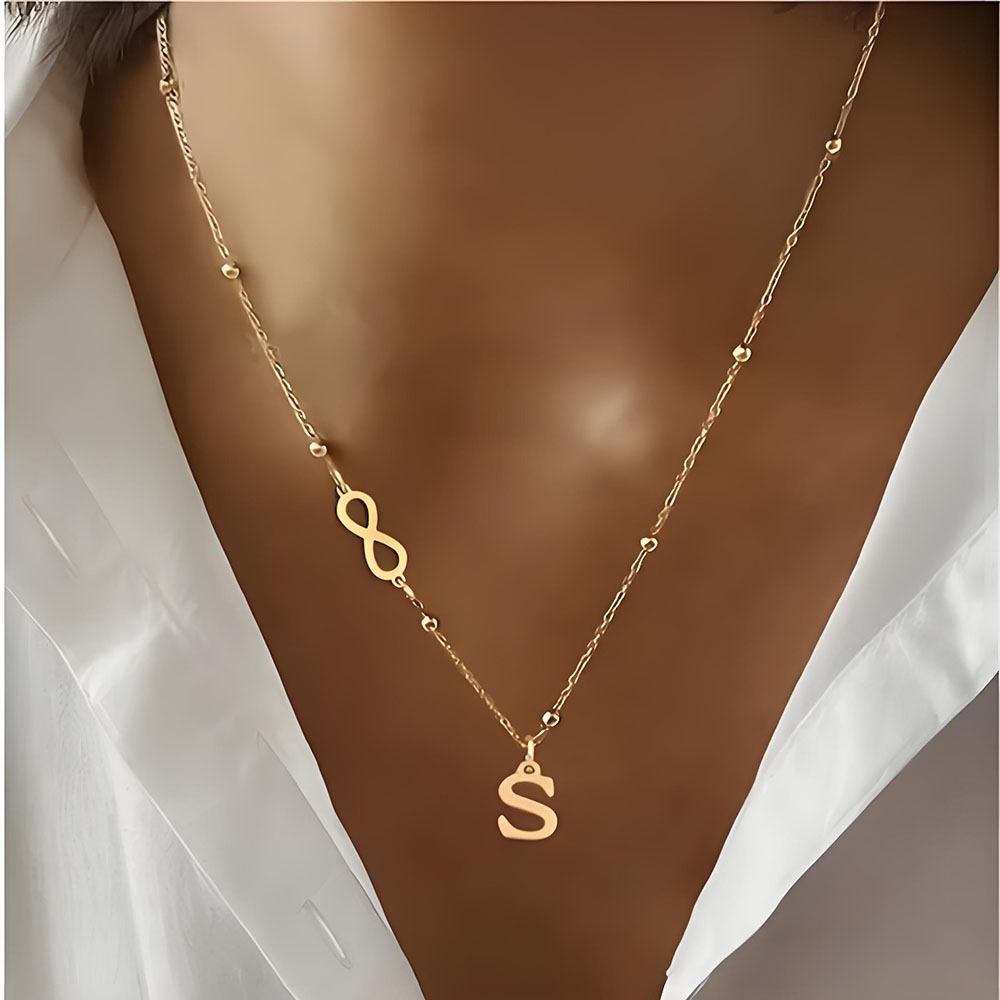 Collana con Ciondolo Personali - Initial Letter Necklace 18K Gold recensione e prezzo