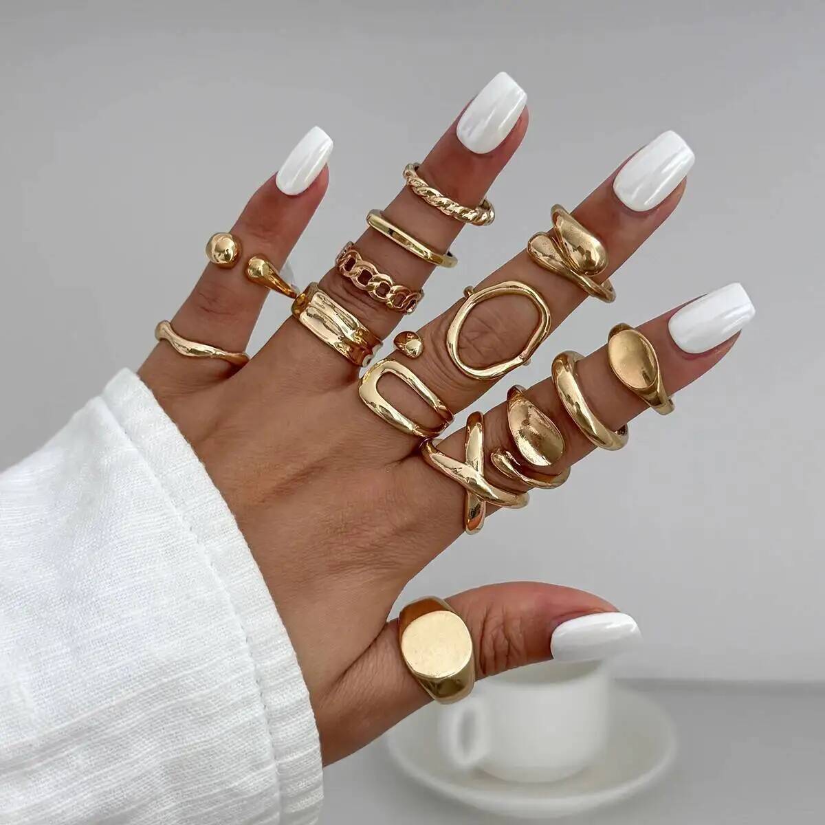 IngeSight.Z 14 Pz/set Hip Hop  - Vintage Punk Knuckle Rings Set recensione e prezzo