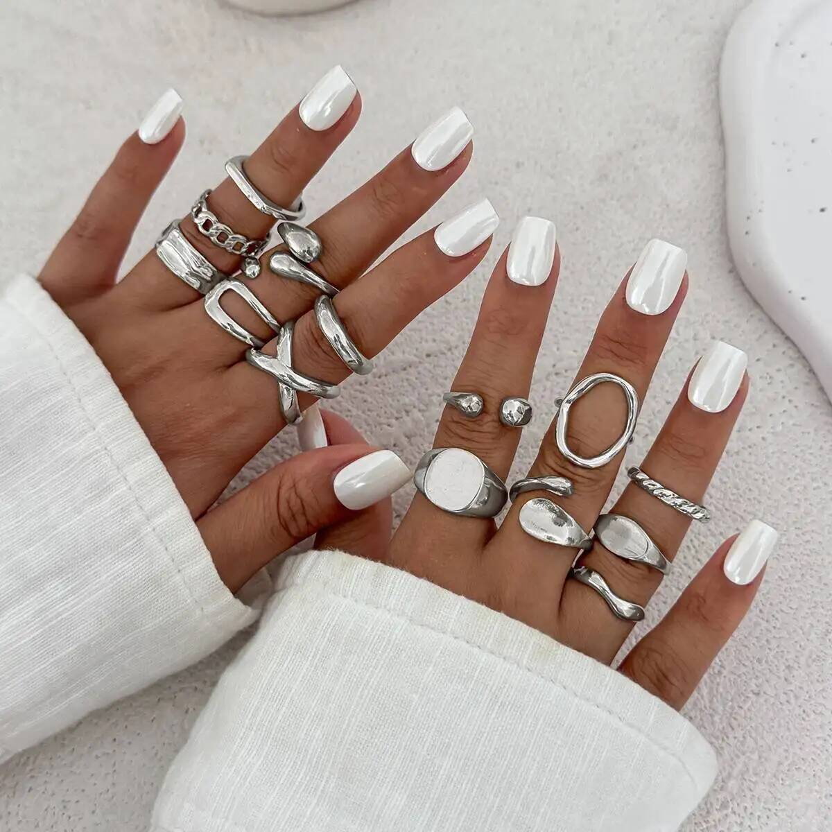 IngeSight.Z 14 Pz/set Hip Hop  - Vintage Punk Knuckle Rings Set recensione e prezzo