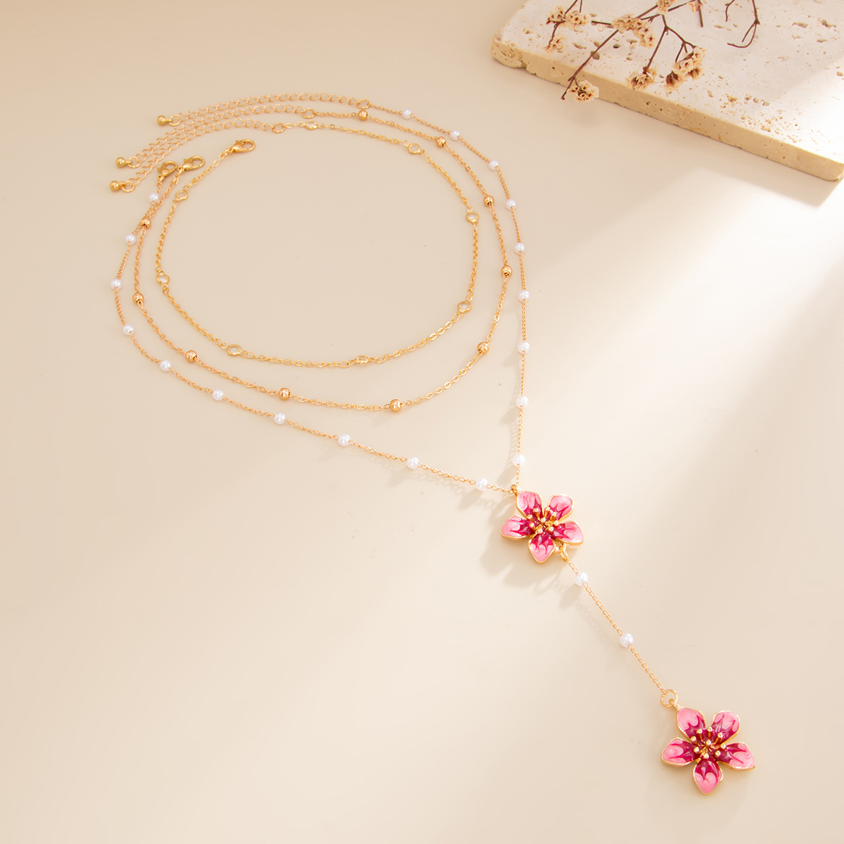 Collana a Strati Delicata ed E - Layered Pendant Necklace Aesthetic recensione e prezzo
