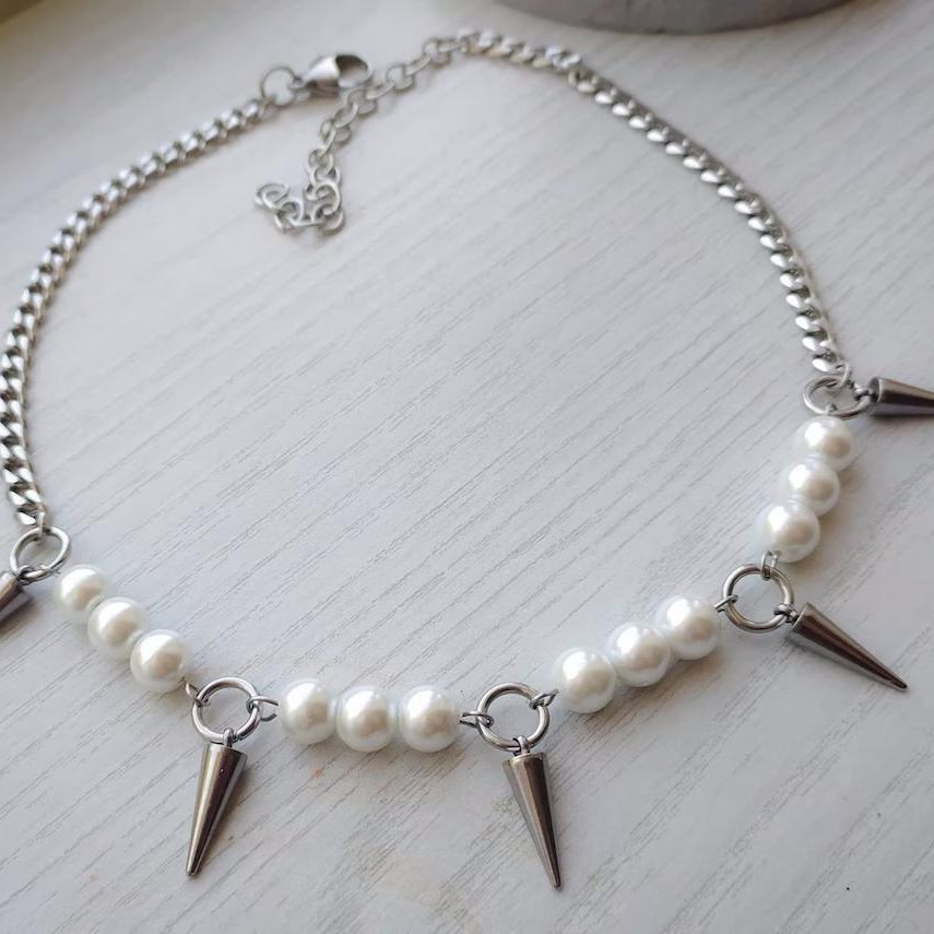 Egirl Collana con punte di per - Goth Punk Spike Choker recensione e prezzo