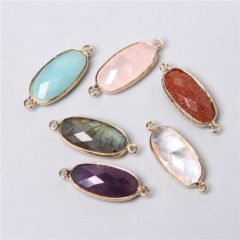 2 pezzi 10X26mm naturale doppi - Crystal Pendant Necklace Natural Stone recensione e prezzo