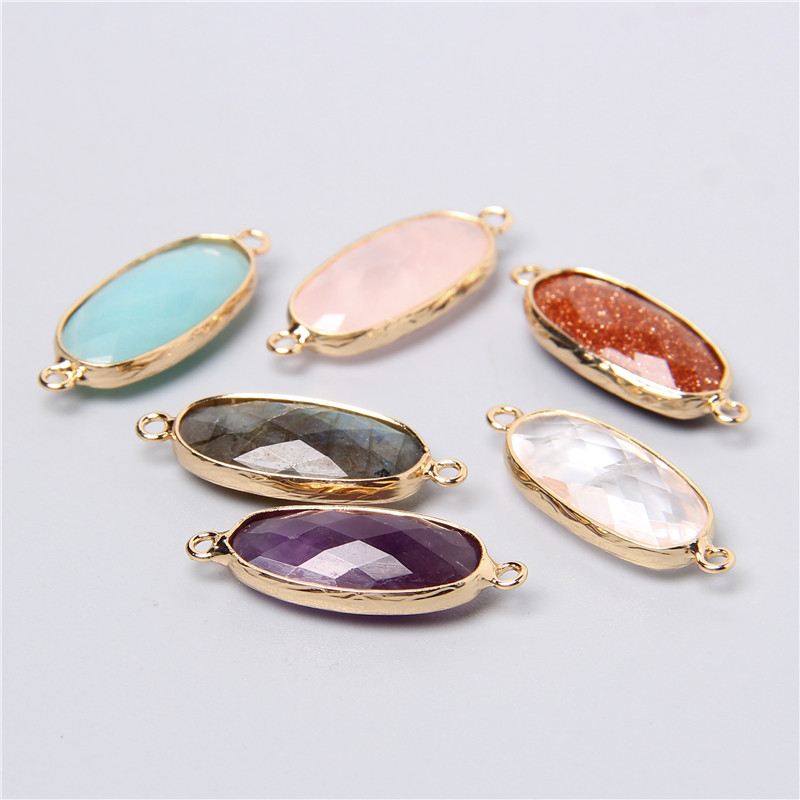2 pezzi 10X26mm naturale doppi - Crystal Pendant Necklace Natural Stone recensione e prezzo