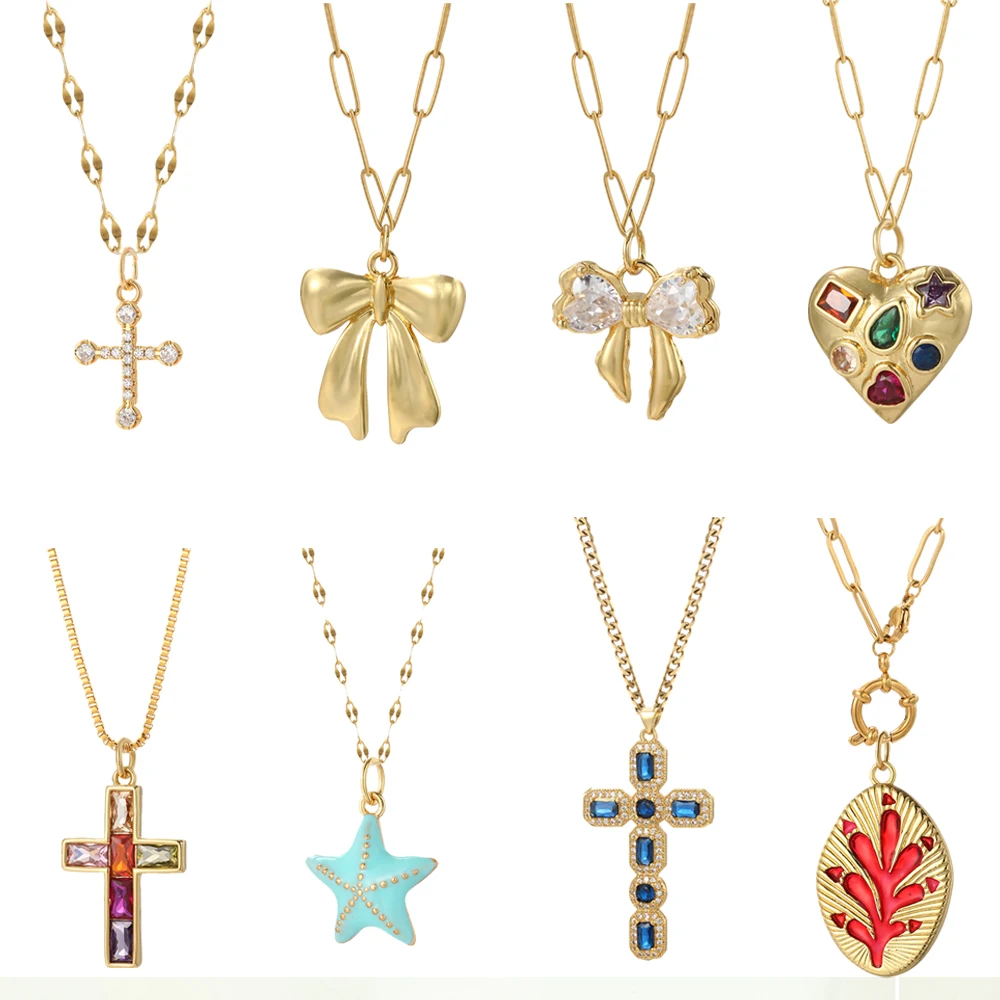 Simpatica stella marina conchi - Cross Pendant Necklace Gold recensione e prezzo