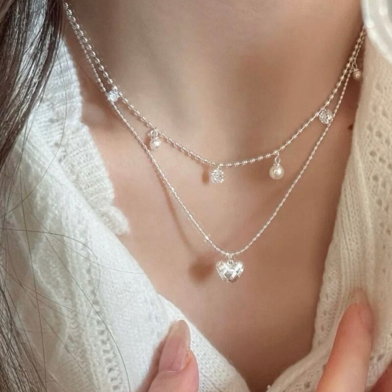 Collana a Doppio Strato con Pe - Layered Pendant Necklace Aesthetic recensione e prezzo