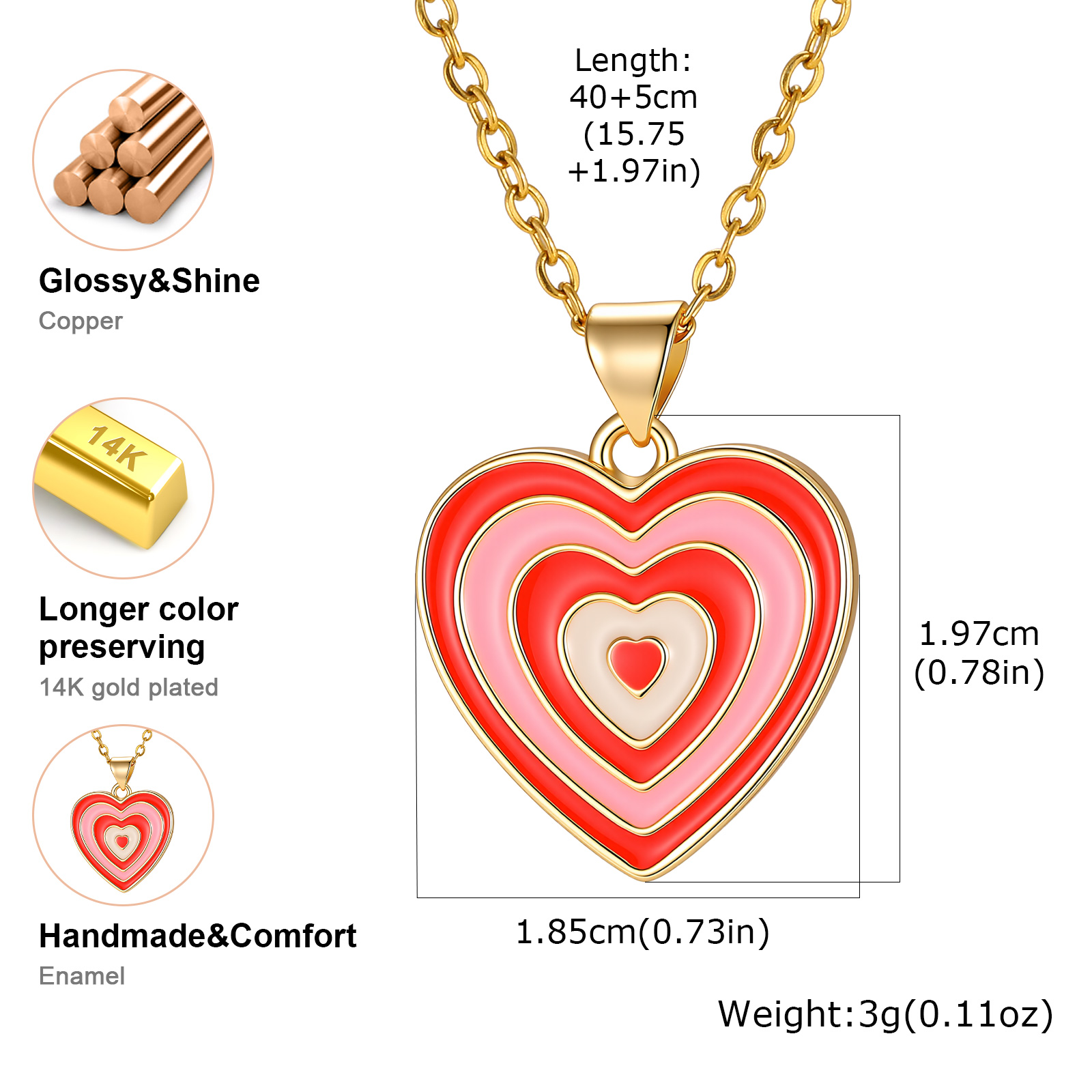 Collana con Pendente a Cuore S - Layered Pendant Necklace Aesthetic recensione e prezzo