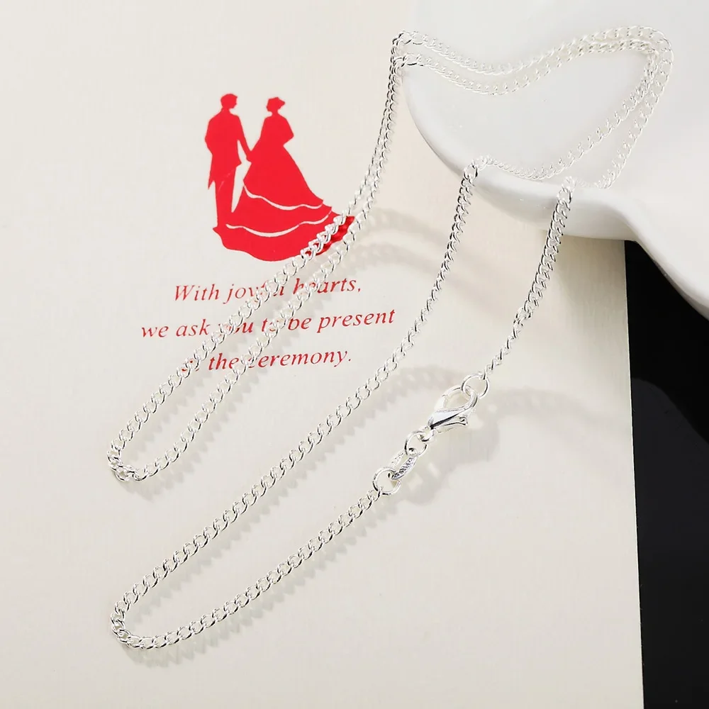 40-75cm 925 Sterling Silver Cl - 925 Sterling Silver Chain Necklace Men recensione e prezzo