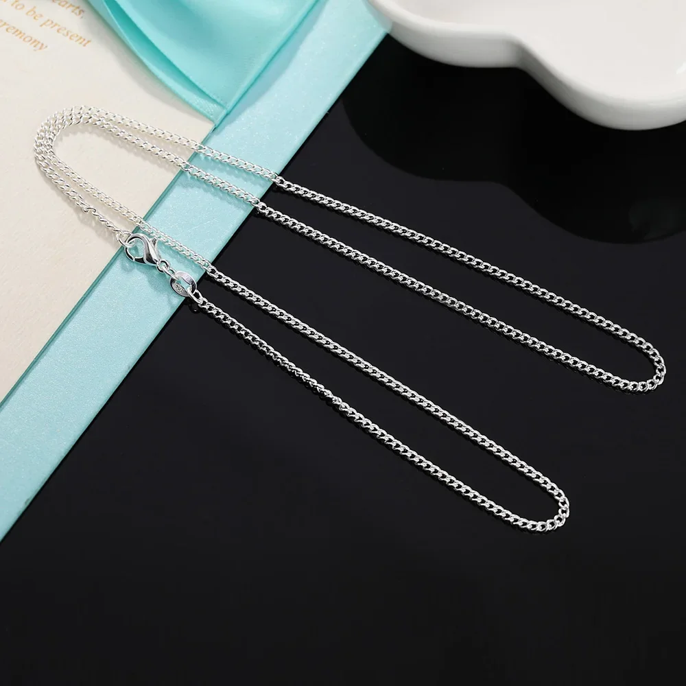 40-75cm 925 Sterling Silver Cl - 925 Sterling Silver Chain Necklace Men recensione e prezzo