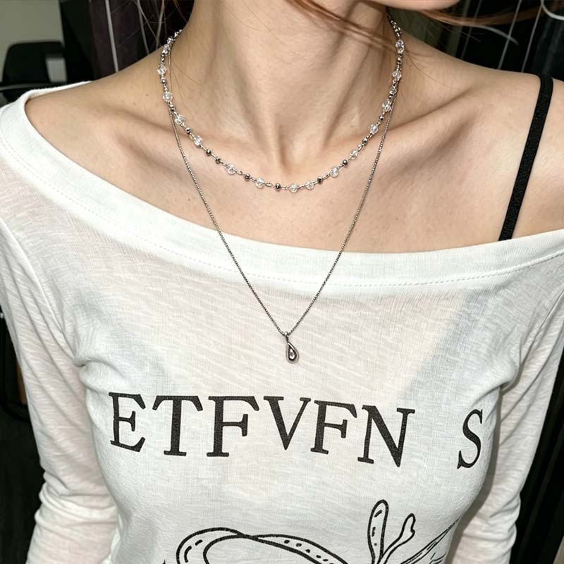 Nuova collana girocollo in cri - Layered Pendant Necklace Aesthetic recensione e prezzo